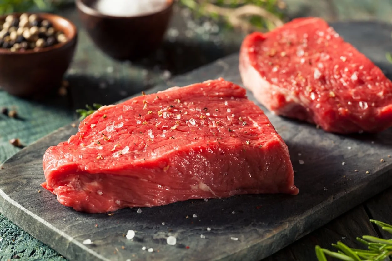 Frozen cooked beef